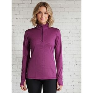 Nike Pro Dri Fit Half Zip Polka Dot Pullover Fuschia & Pink Size M